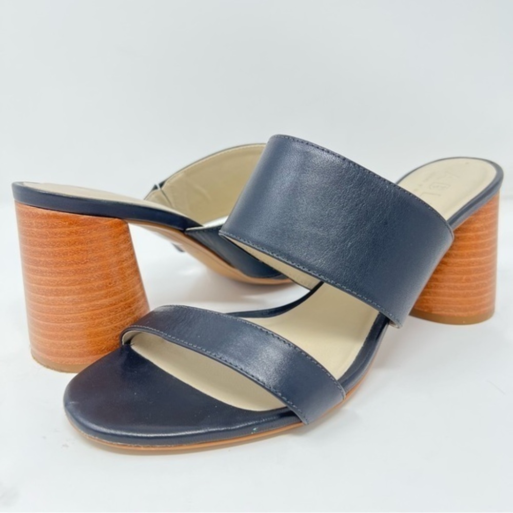 Black Leather Women's Sandals - Picture 1 of 9